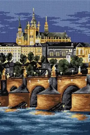 Goeblin Canvas For Halfstitch W/O Yarn Charles Bridge In Prague Must Have
