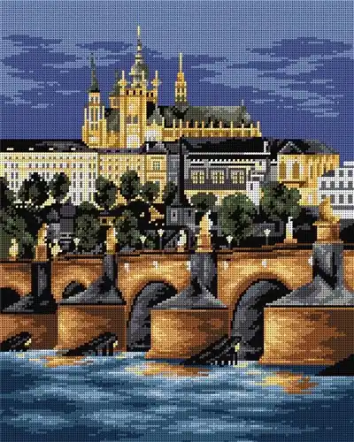 Goeblin Canvas For Halfstitch W/O Yarn Charles Bridge In Prague Must Have