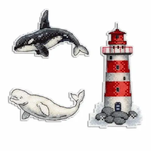Sea Story Plastic Canvas Cross Stitch Kit Brand New