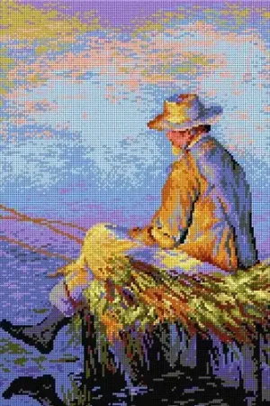 Needlepoint, Canvas For Halfstitch W/O Yarn - Fisherman Super Sale