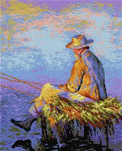 Needlepoint, Canvas For Halfstitch W/O Yarn - Fisherman Super Sale