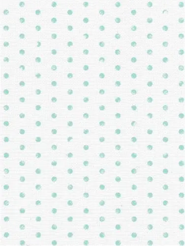 Editor’s Pick Designer Printed AIDA Canvas 18 Ct Green Polka Dots On White