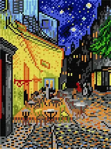 Needlepoint, Canvas For Halfstitch W/O Yarn - Cafe Terrace At Night Wholesale