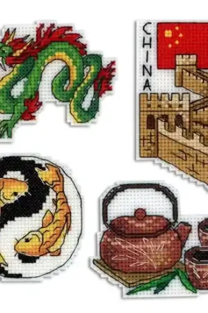 China Magnets Plastic Canvas Cross Stitch Kit Clearance