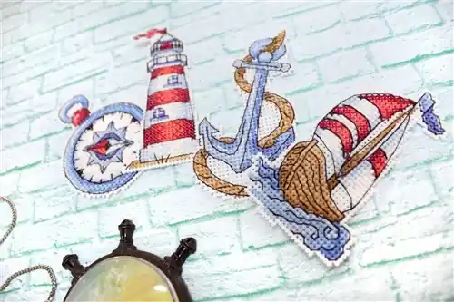 High Quality Sea Mood Plastic Canvas Cross Stitch Kit
