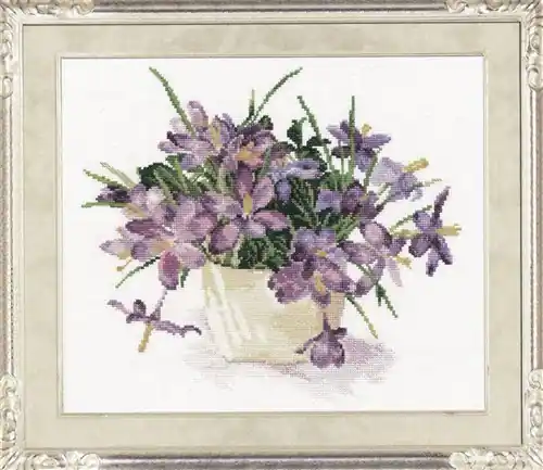 Blooming Garden - Crocuses Cross Stitch Kit Best Price