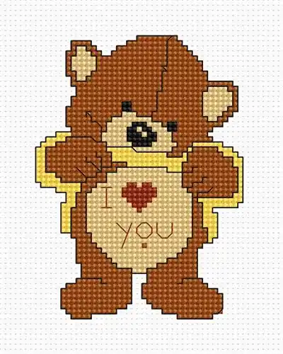 Today Only Teddy Bear Cross Stitch Kit