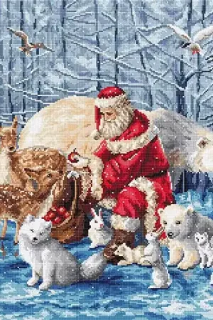 Santa And Friends Cross Stitch Kit One Day Deal