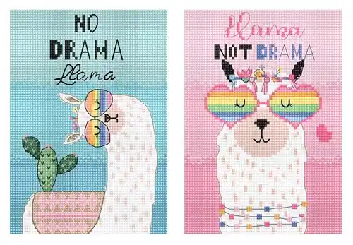 No Drama Llama Cross Stitch Kit Limited Time