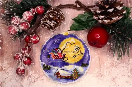Santa Cross Stitch Kit Luxury