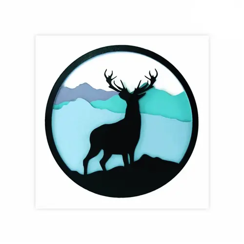 Price Drop Deer In The Mountains - 3D Painting Set