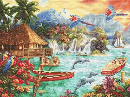 Island Life Cross Stitch Kit Factory Price