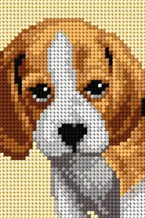 Needlepoint Canvas For Halfstitch W/O Yarn - Beagle Luxury