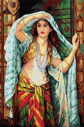 Latest Needlepoint Canvas For Halfstitch W/O Yarn- Lady Of Baghdad