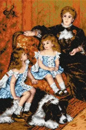 Needlepoint Canvas For Halfstitch W/O Yarn - Mrs. Charpentier With Children Limited Time