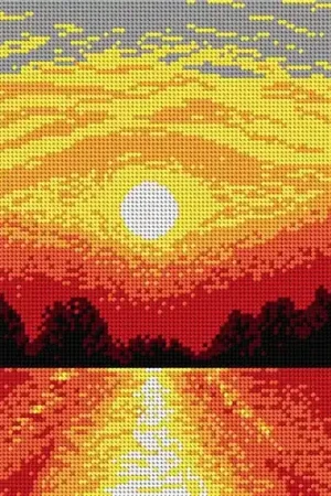 Final Sale Gobelin canvas for halfstitch without yarn Sunset 1529H