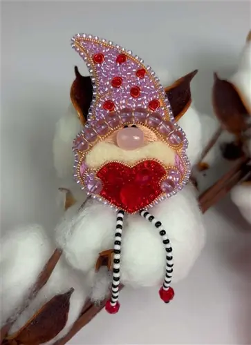 Trending BP-356C Beadwork kit for creating brooch Crystal Art "Valentine"