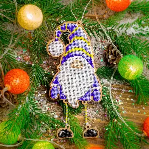 Free Shipping Set for embroidery with beads on wood FLK-493