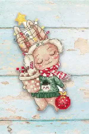 Best Price Christmas Rabbit/Ornament L8056 Counted Cross Stitch Kit