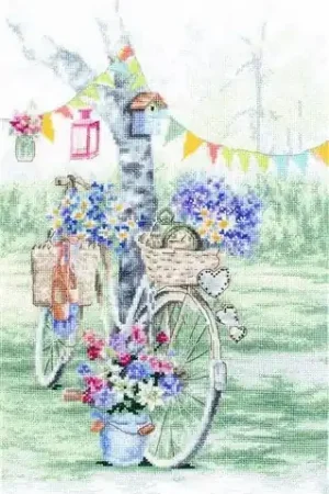 Bike Cross Stitch Kit Same Day Shipping