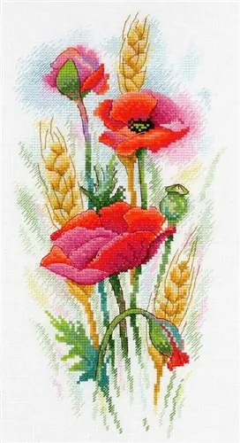 Final Sale Poppy Charm Cross Stitch Kit