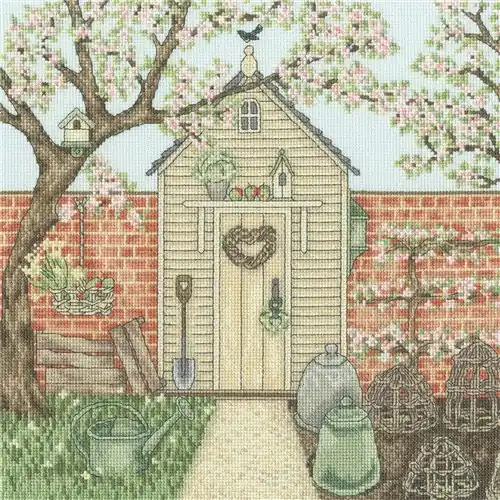 Free Delivery Potting Shed Cross Stitch Kit