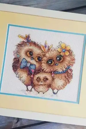 In Demand Bird Family Cross Stitch Kit