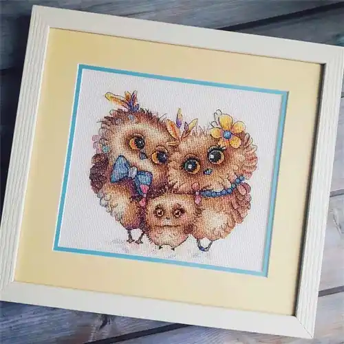 In Demand Bird Family Cross Stitch Kit