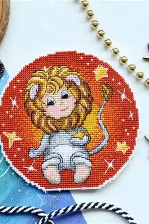 Leo Zodiac Sign Plastic Canvas Cross Stitch Kit In Demand