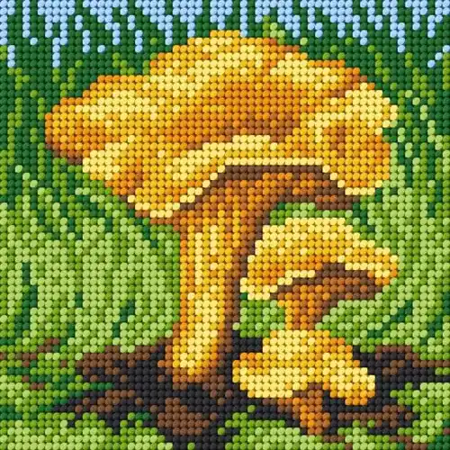 Money Back Guarantee Needlepoint canvas for halfstitch without yarn Chanterelle 2202D - Printed Tapestry Canvas