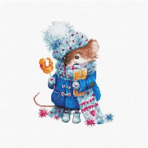 Christmas mouse B1168L Counted Cross-Stitch Kit Discount