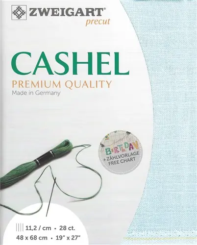 Precut Zweigart Cashel 28 count Ice Blue 3281/562 New Release