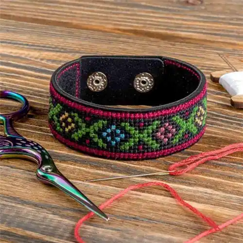 Warranty Included Cross-stitch kit on artificial leather FLHL-028