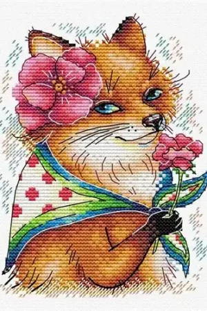 Beautiful Fox M-359 / SM-359 Counted Cross-Stitch Kit One Day Deal