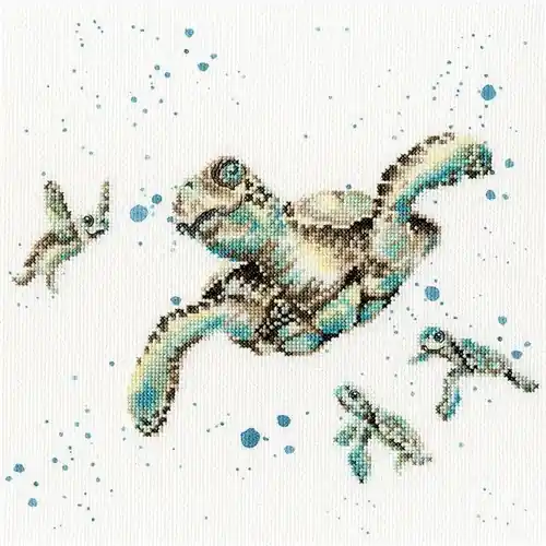 Flash Sale Swimming School XHD64 Counted Cross Stitch Kit