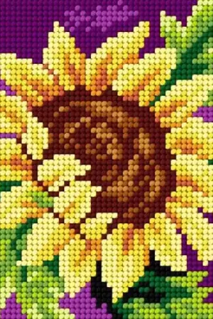 Needlepoint canvas for halfstitch without yarn Sunflower 2758D - Printed Tapestry Canvas Weekend Sale