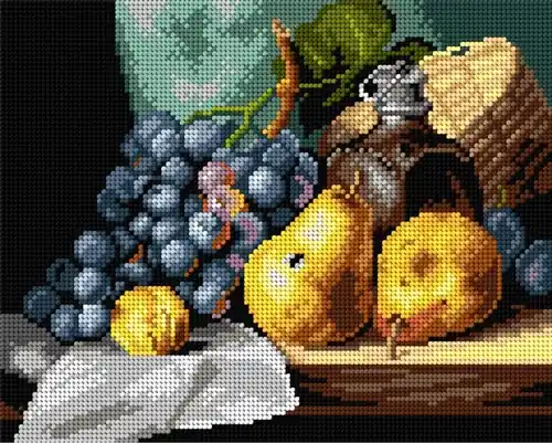 Flash Sale Needlepoint canvas for halfstitch without yarn after Edward Ladell - Still Life 3260H