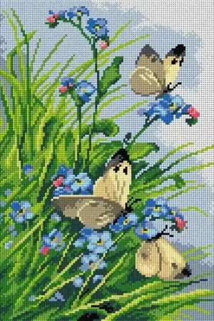 Super Sale Gobelin canvas for halfstitch without yarn after Catherine Klein - Butterflies 3378J