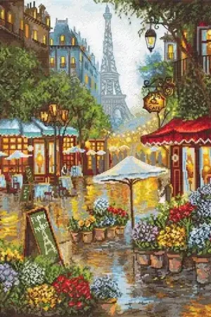 Limited Offer Counted Cross Stitch Kit Spring Flowers, Paris L8038