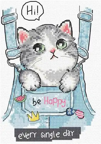 Hot Picks Be Happy L8042 Counted Cross Stitch Kit