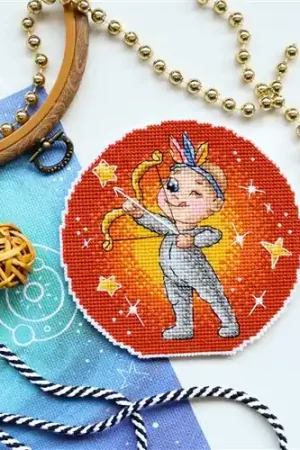 Zodiac Signs. Sagittarius SR-702 Plastic Canvas Counted Cross Stitch Kit New Arrival