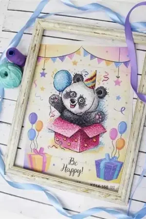 Cartoon Panda SM-598 Counted Cross-Stitch Kit Express Delivery