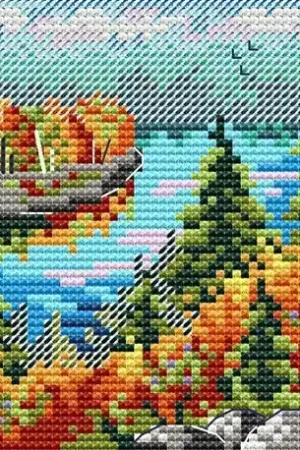 Fresh Stock Autumn Forest SM-615 Counted Cross-Stitch Kit