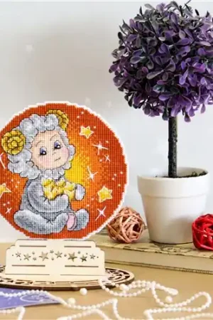 Zodiac Signs. Aries SR-695 Plastic Canvas Counted Cross Stitch Kit Super Sale