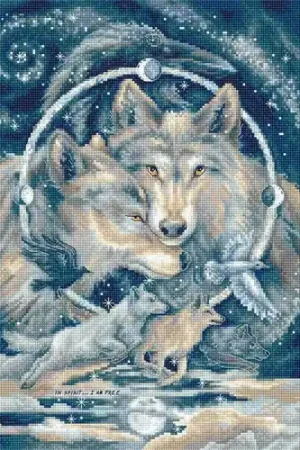 Hot Picks Counted Cross Stitch Kit In spirit I am free Leti955