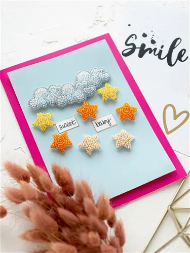 Postcard cross-stitch kit - Among stars and clouds AOO-001 Cheap
