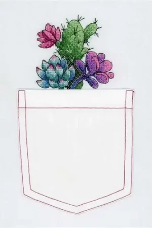 Cactuses Cross Stitch on Clothes kit B-240 / SV-240 Clearance