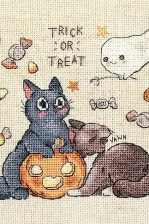 Trick Or Treat L8815 Counted Cross Stitch Kit Fan Favorite