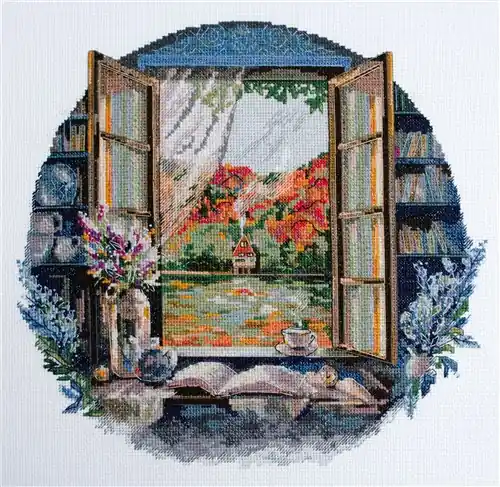 Limited Offer Cross-stitch kits - Tea party by the window AH-199