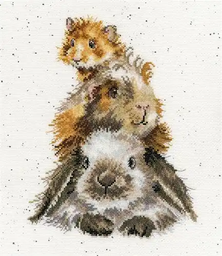 Piggy In The Middle XHD65 Counted Cross Stitch Kit Affordable